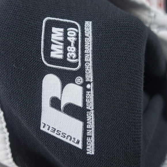 Alabama Crimson Tide Russell Med black & white long sleeve collared polo shirt - Picture 5 of 5